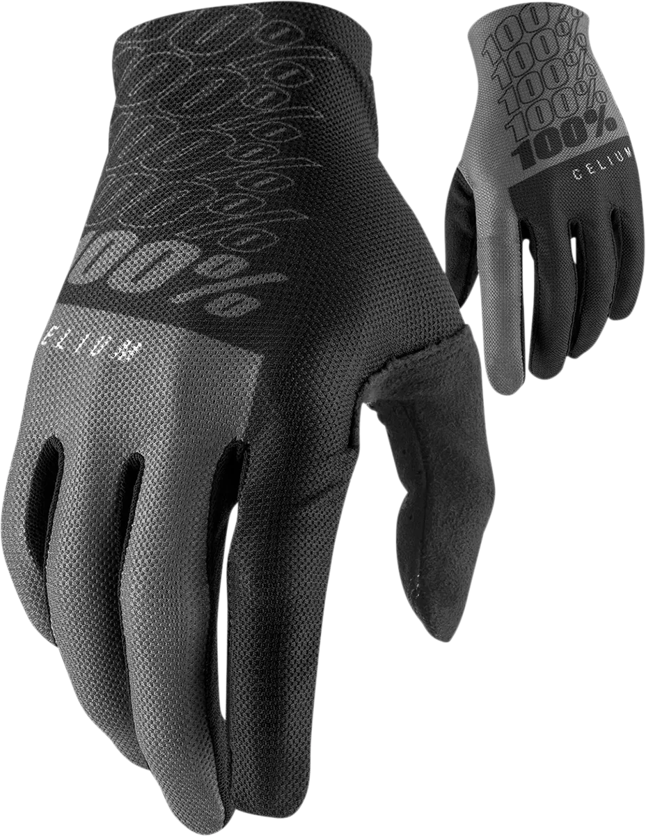 100% Celium Gloves - Black/Gray - Large 10007-00002
