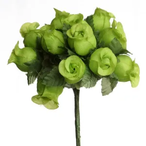 144 Artificial 3/4” Apple Green Poly Rose Buds DIY Wedding Bouquet Flowers Craft Decoration