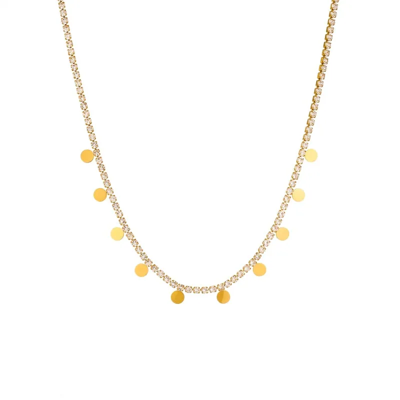 316L Stainless Steel Round Choker Necklace For Women