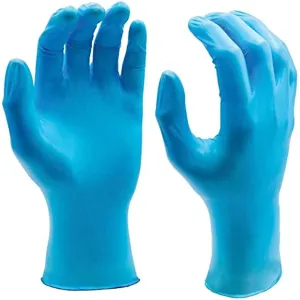 50mm 2.5'' Blue powder free examination nitrile gloves 100pairs