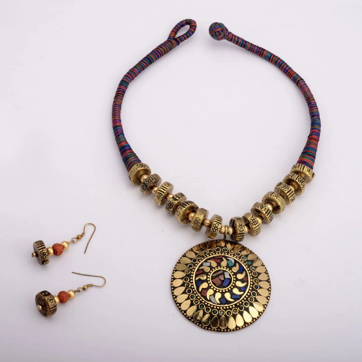 African Threaded necklace