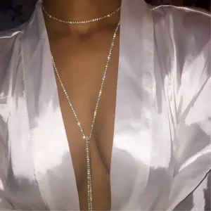 Amerikanische Mode Wilden Kristall Strass Bling Colliers Halskette