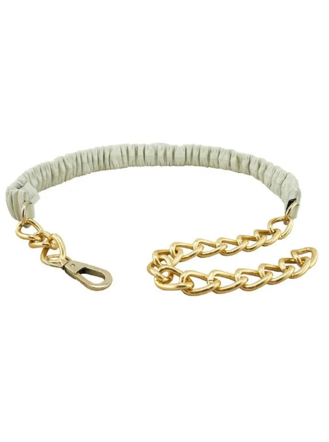 Angelica Stretch Belt | White
