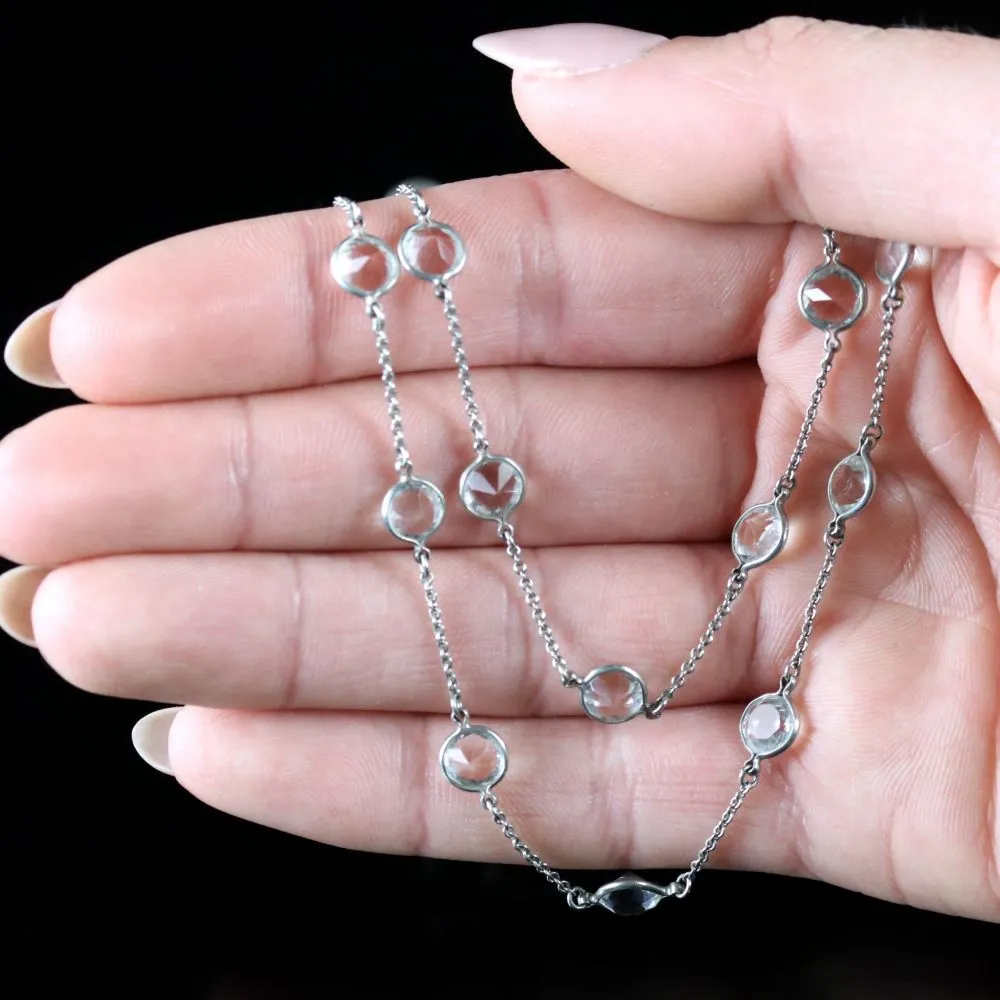 Antique Art Deco Paste Necklace Circa 1930