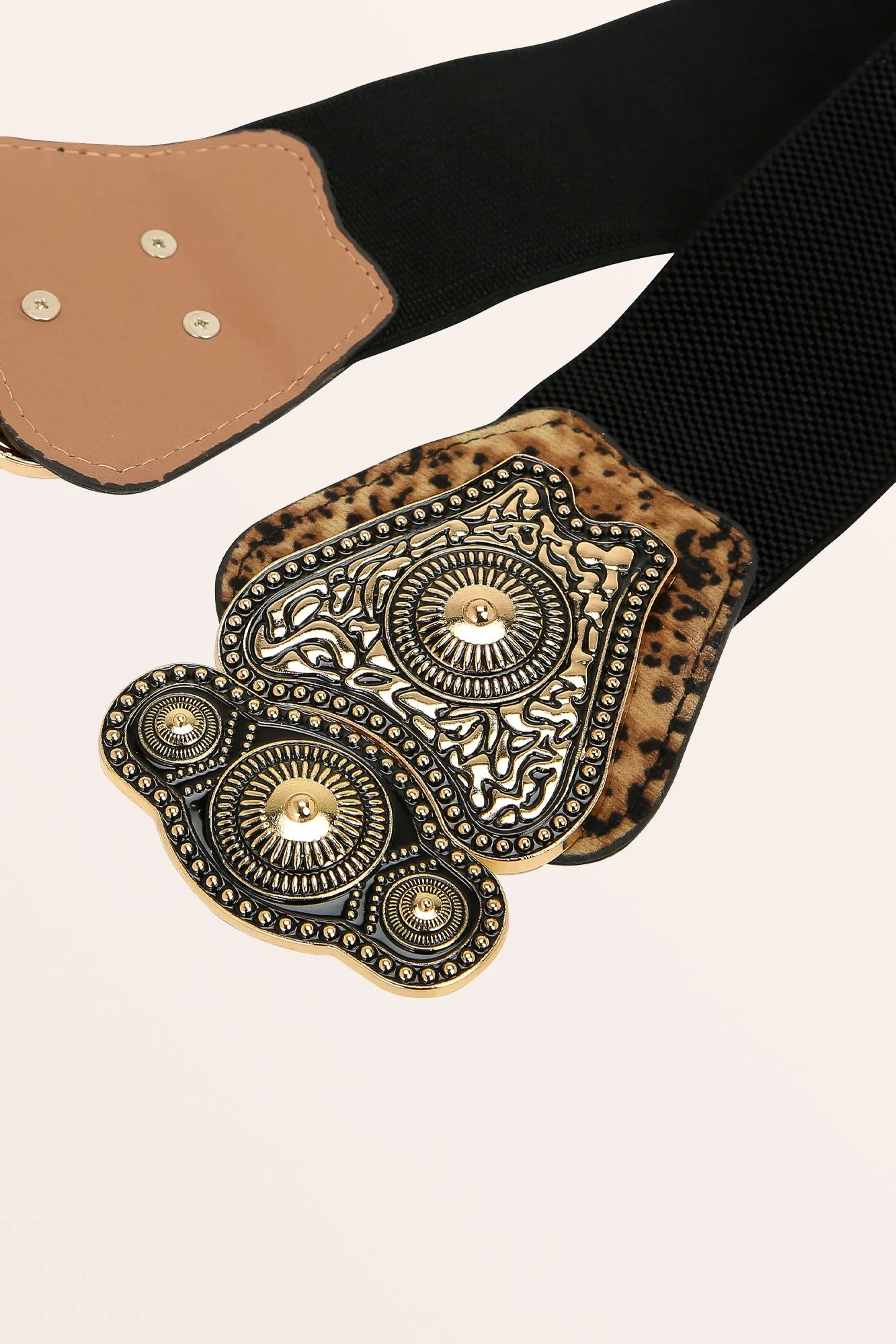 Antique Buckle Belt - Leopard