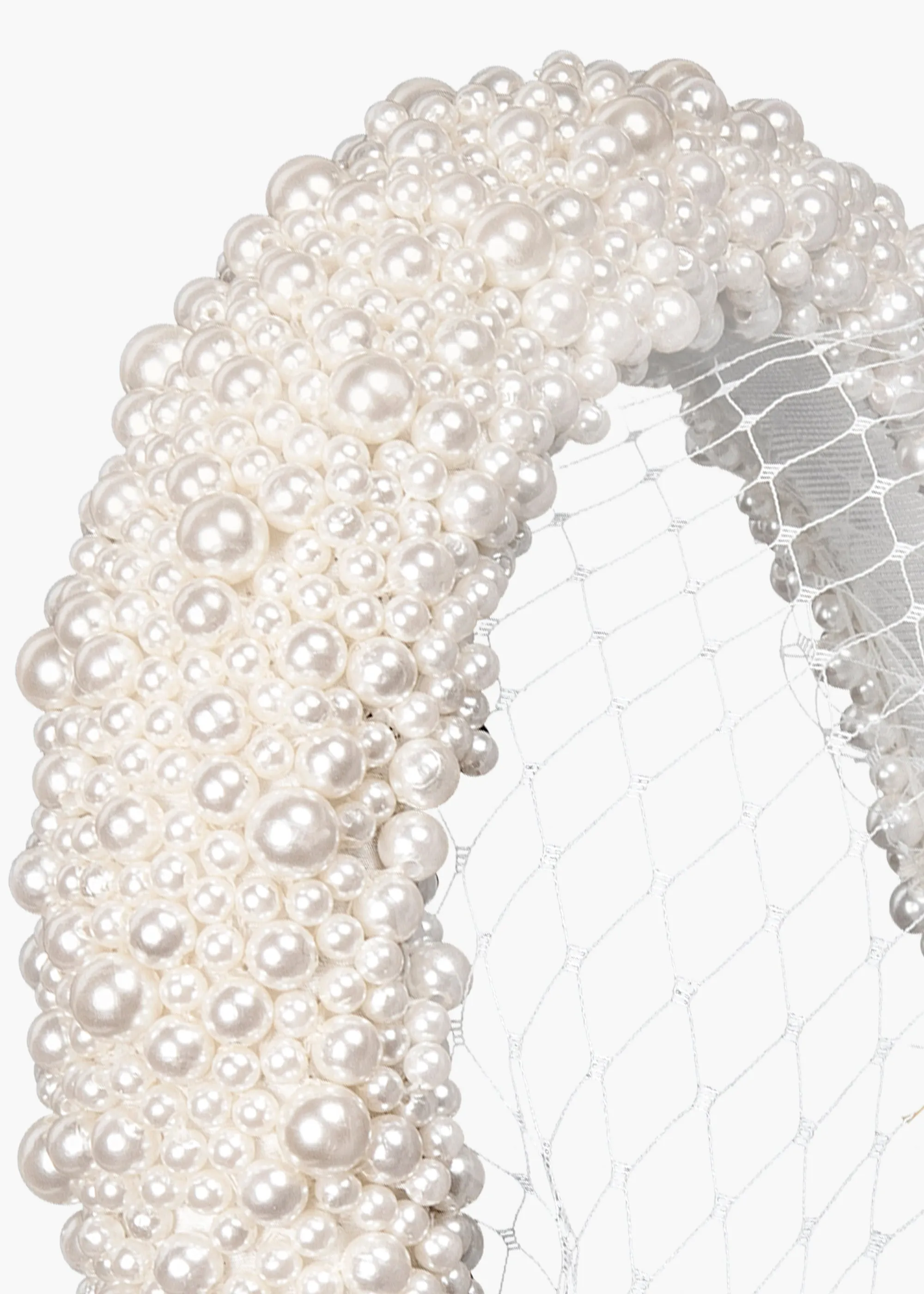 Bailey Voilette Headband -- Pearl
