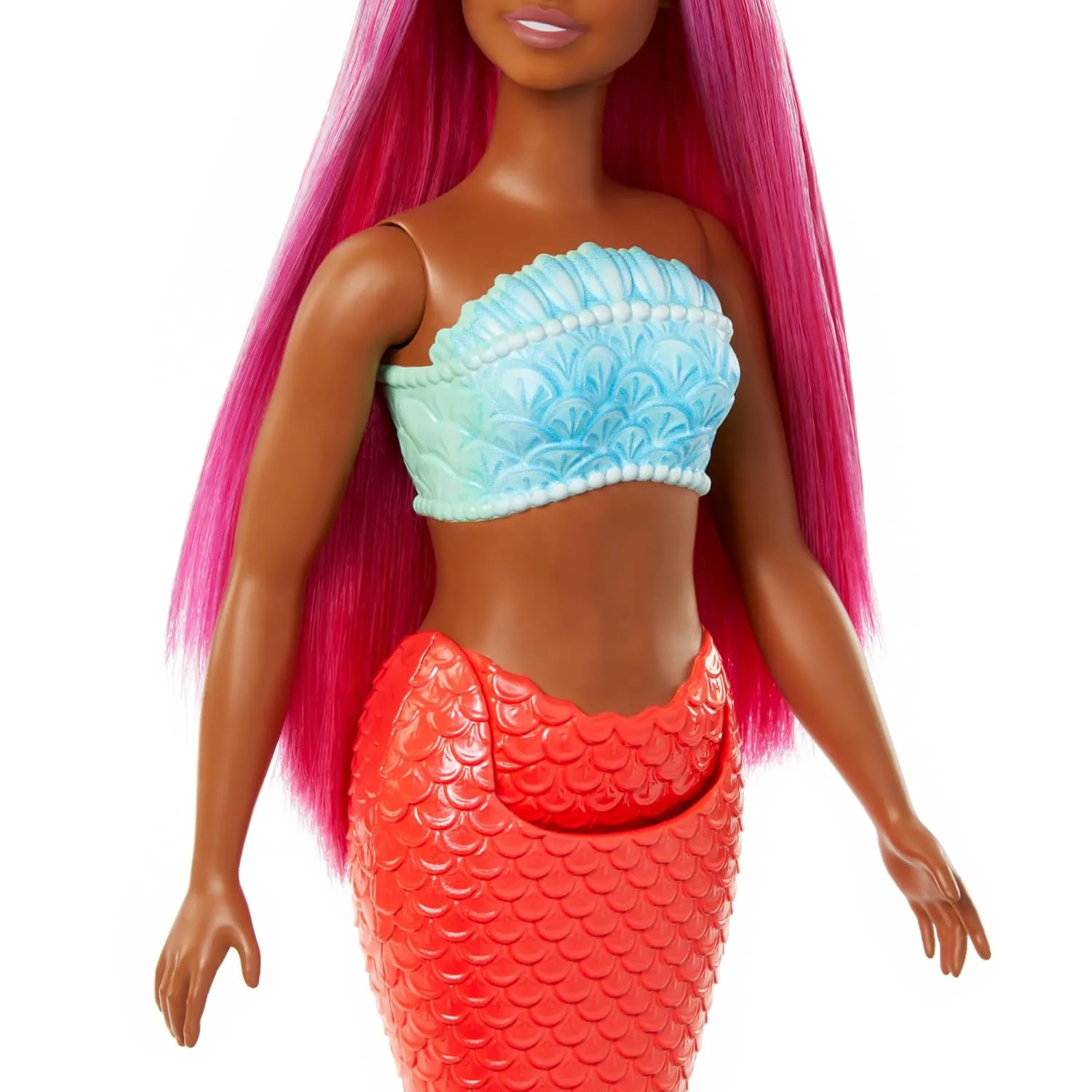 Barbie Mermaid Doll 2 with Fantasy Hair and Headband Accessories, Mermaid Toys with Shell-Inspired Bodices and Colorful Tails