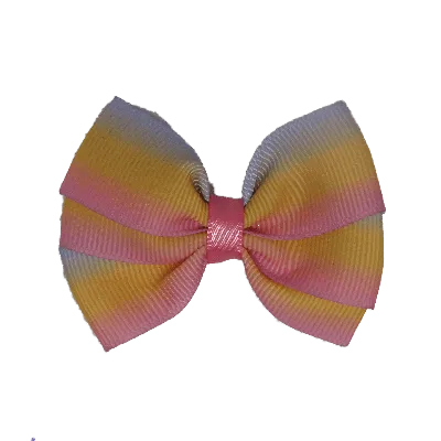 Bella Hair Bow - Bright Stripes