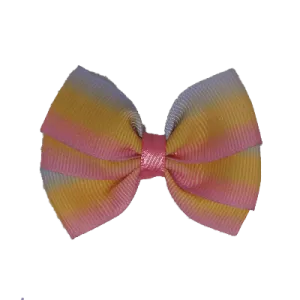 Bella Hair Bow - Bright Stripes