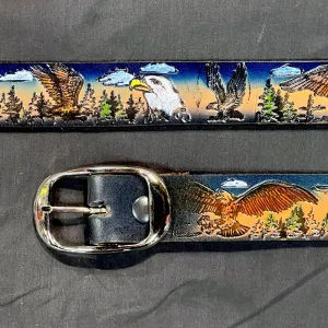 Belt Scene Eagle Blue