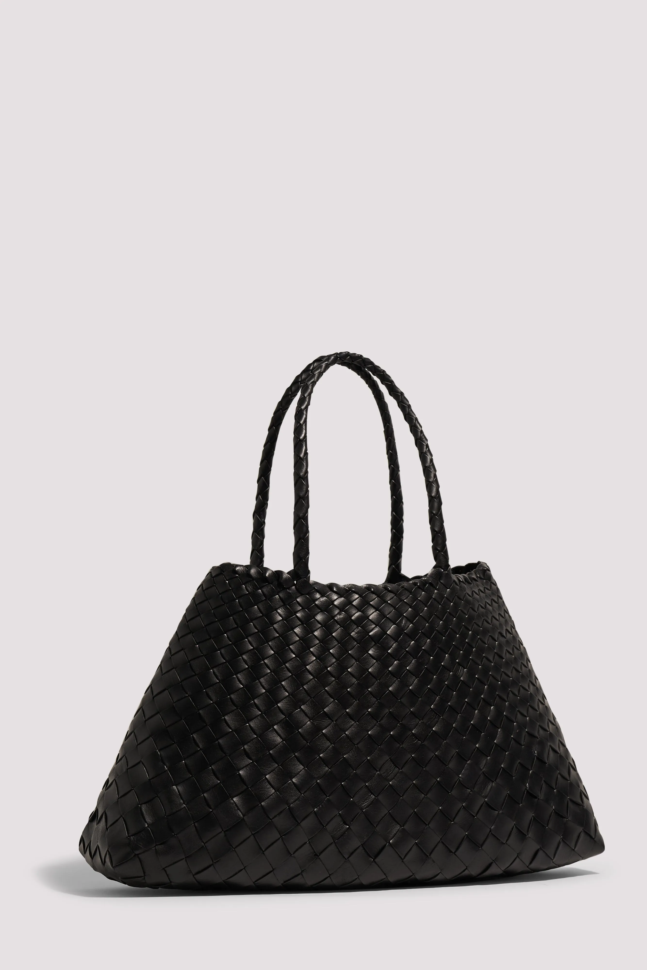 Black Santa Croce Big Leather Tote