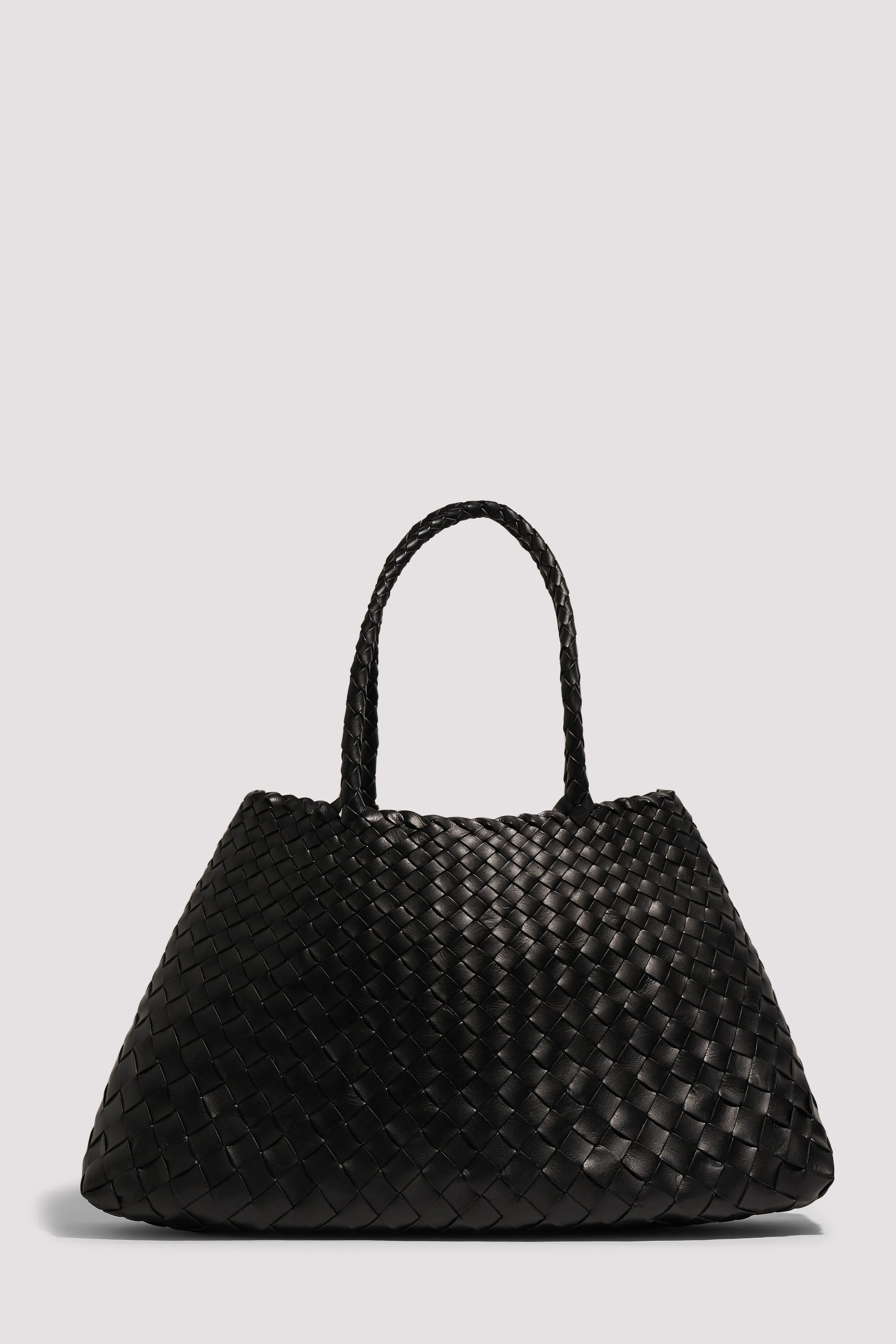 Black Santa Croce Big Leather Tote
