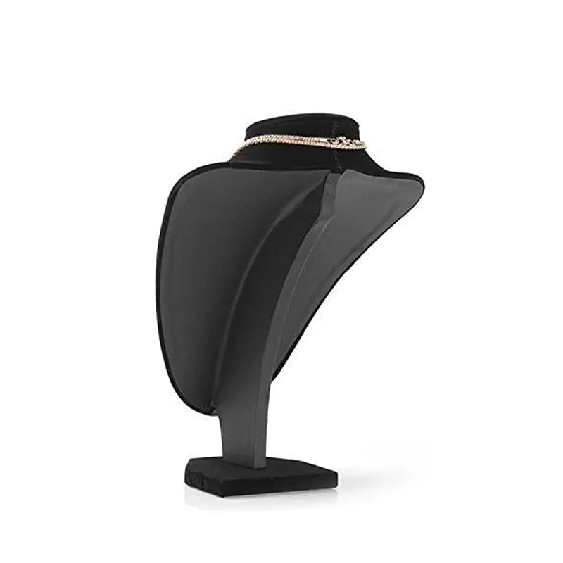Black Velvet Necklace Pendant Mannequin Neck Stand