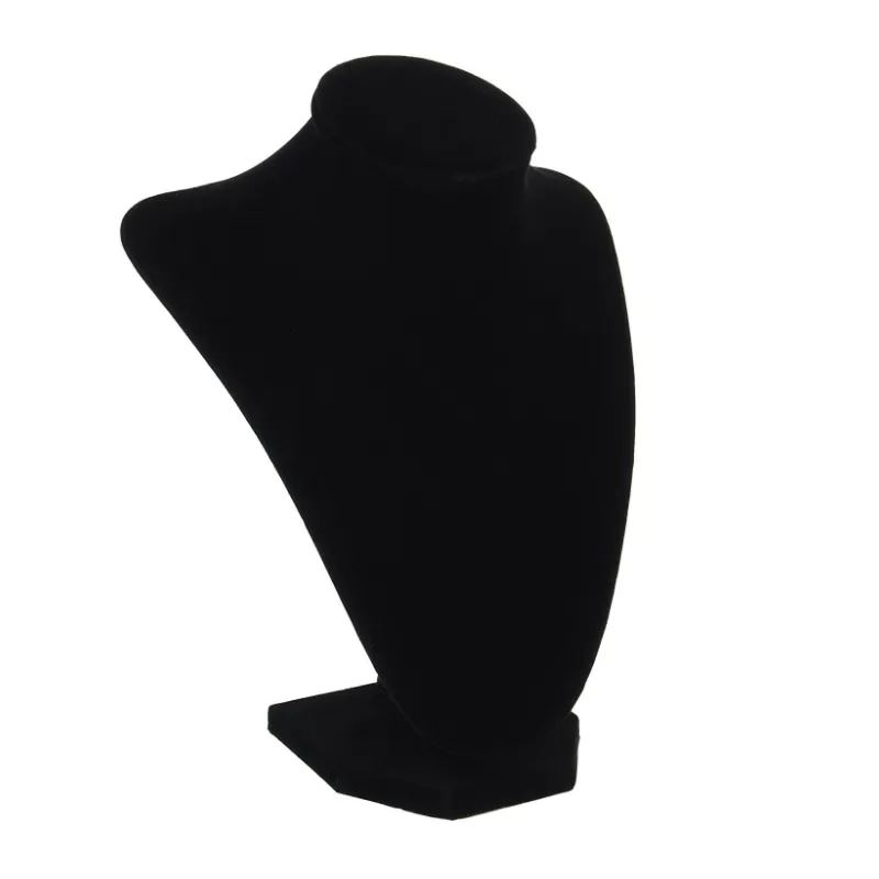 Black Velvet Necklace Pendant Mannequin Neck Stand