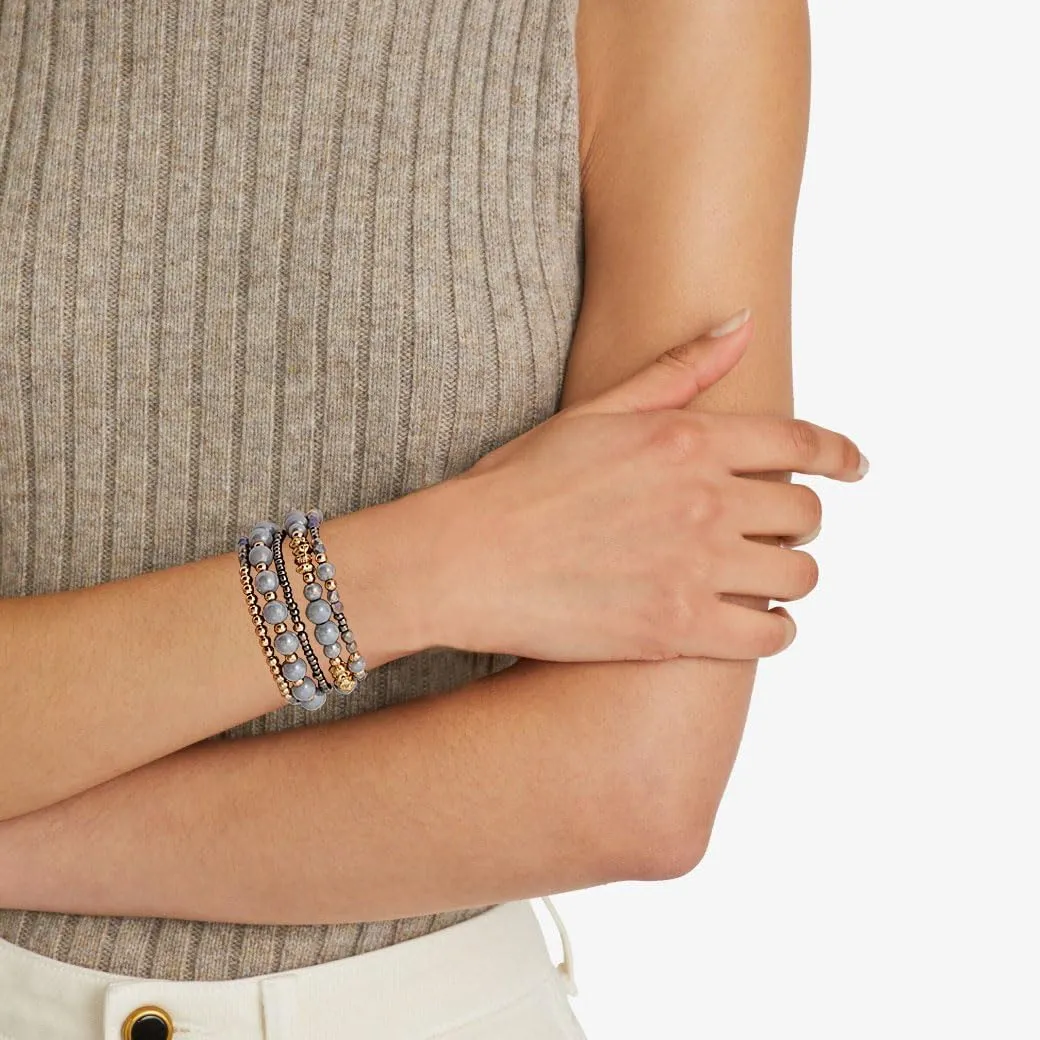 Boho Beaded Stretch Bracelets For Women Stackable Crystal Gold Beaded Bracelets Set Trendy Handmade Friendship Braeclet Jewelry Gifts