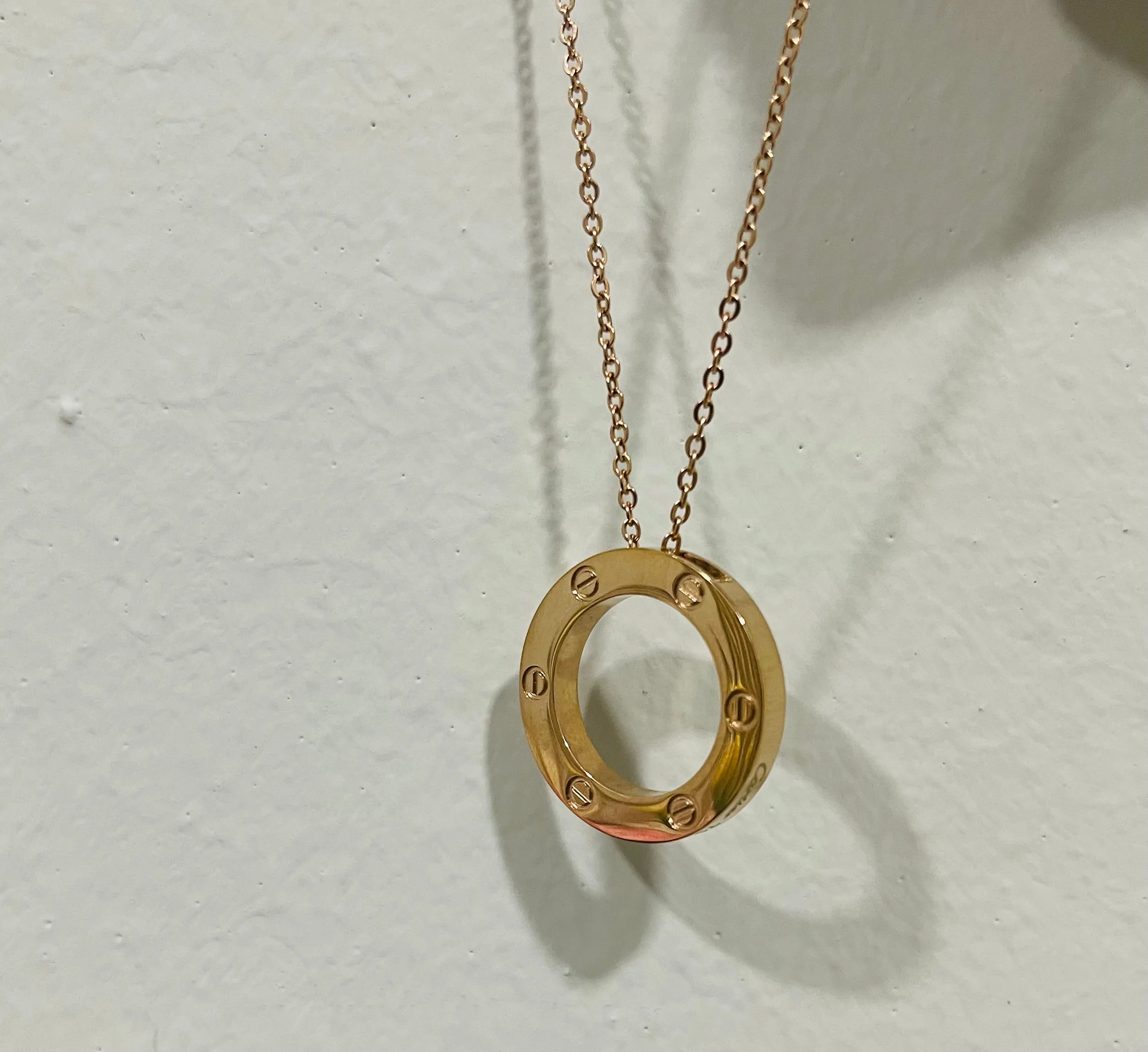 Boho Long Chain Necklace Circle Hollow Metal Stick Pendant Necklaces For Women Fashion Neck Jewelry - X4368440