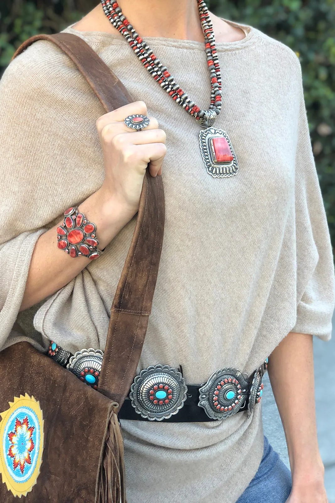 Bold Navajo Spiny Shell Cuff by artist Dean Brown