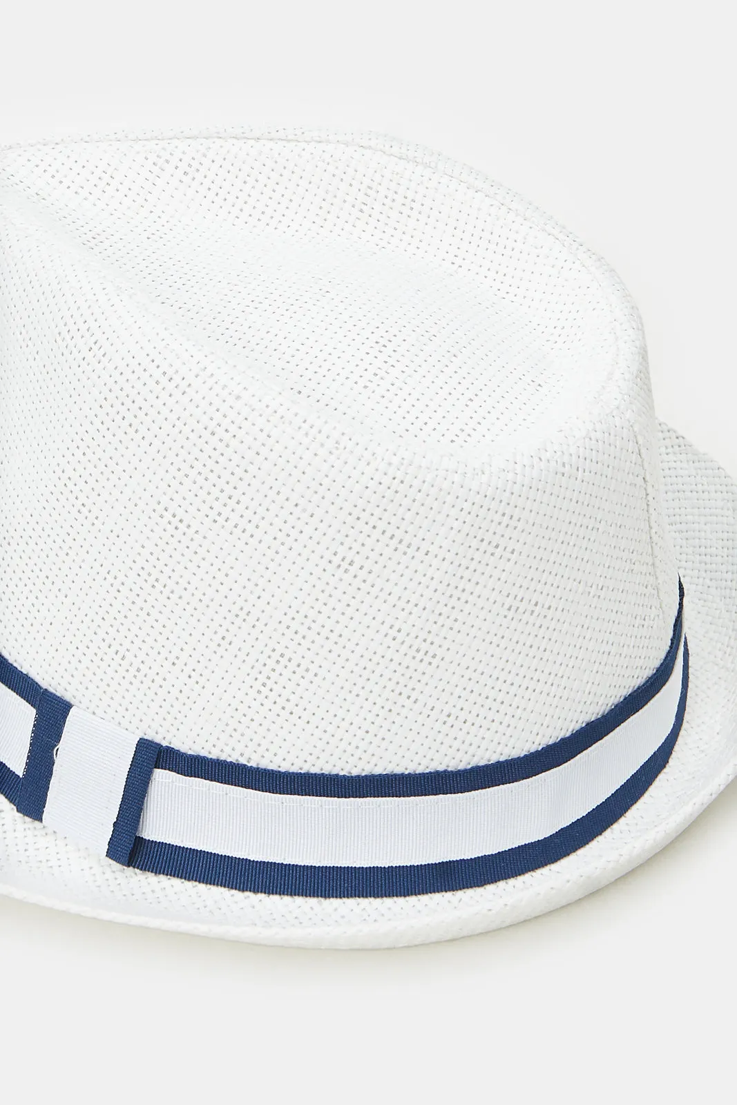 Boys White Fedora Hats With Band