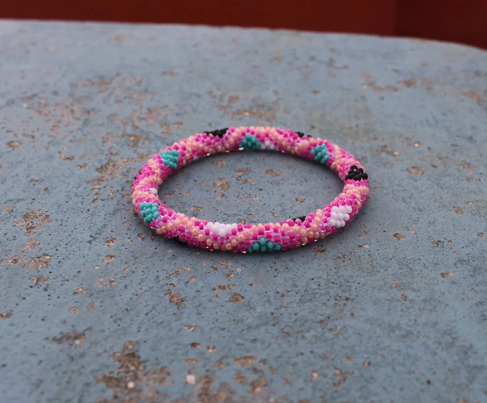 Bright Pink Roll On Bracelet Nepal