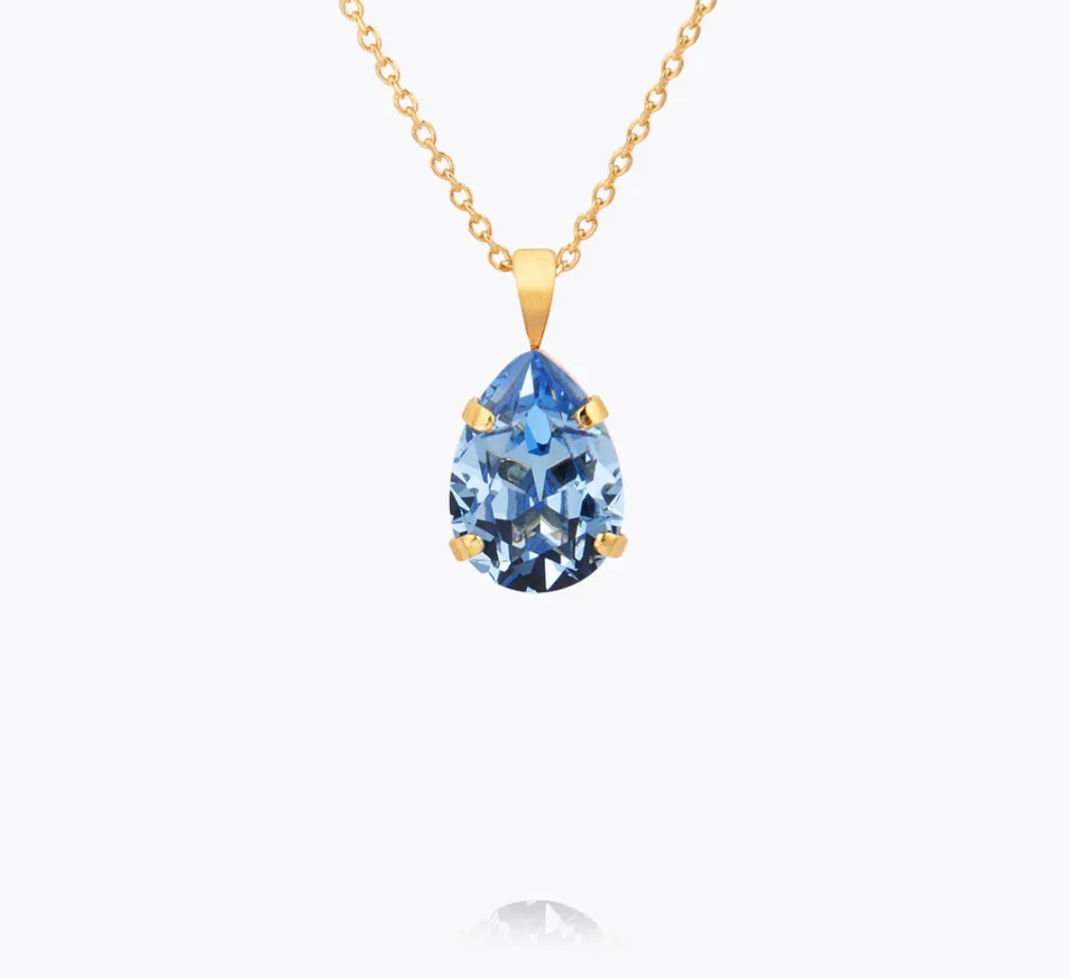 Caroline Svedbom Mini Drop Necklaces Light Saphire