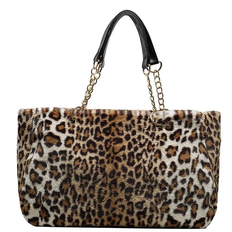 Christmas Gift High Capacity Soft Fake Fur Crossbody Bags For Women 2021 Winter Large Shoulder Handbags And Purses Female Totes Lady Hand Bag