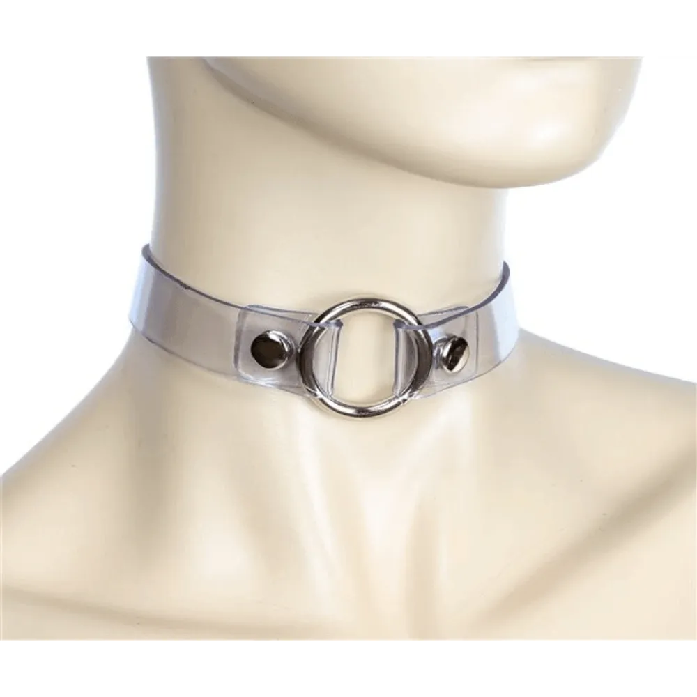 Clear Vinyl Choker with Ring