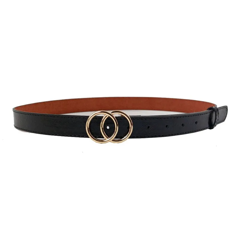 Dual Loop Leather Waist Belt