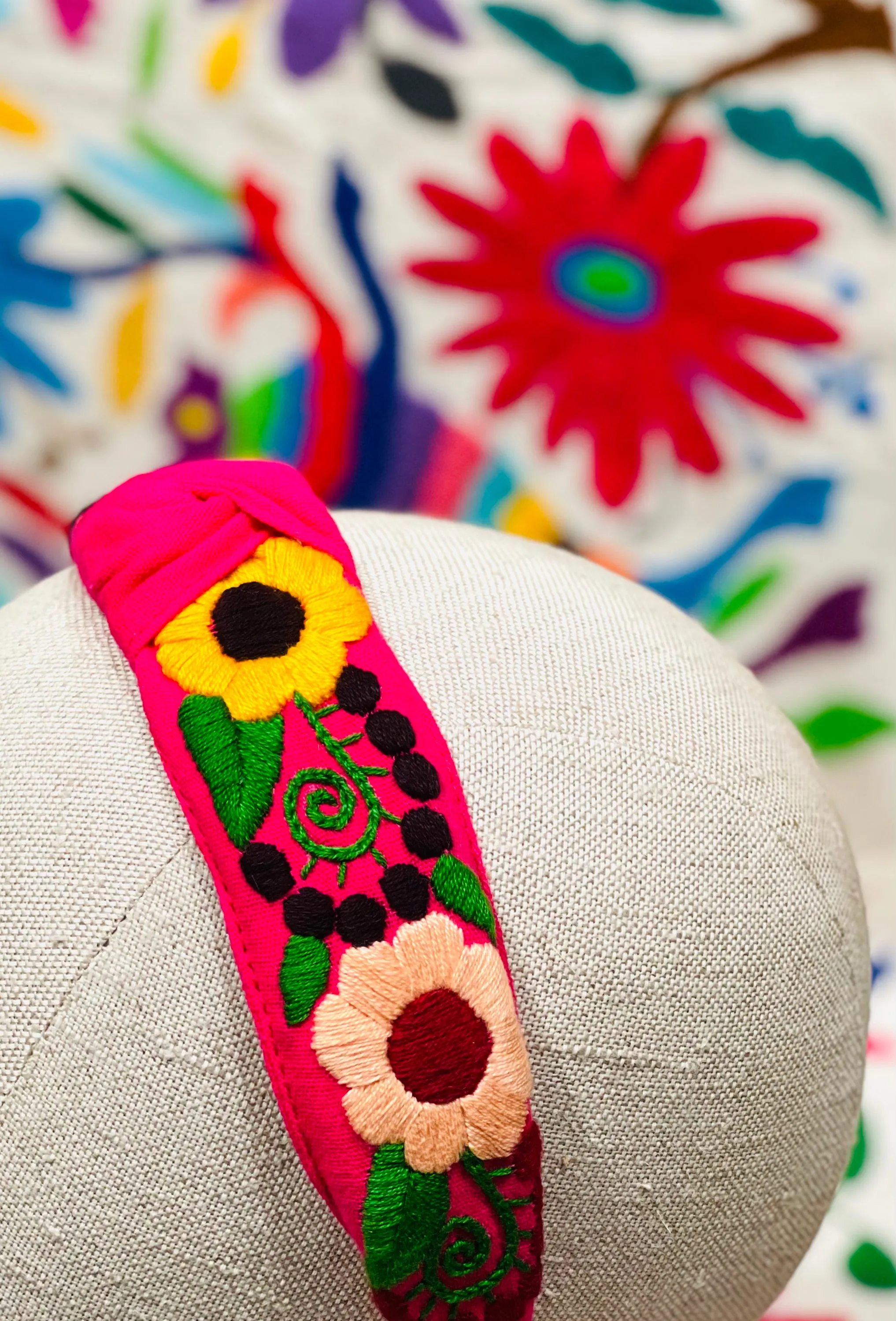 Embroidered Floral Headband -- Chiapas, Mexico