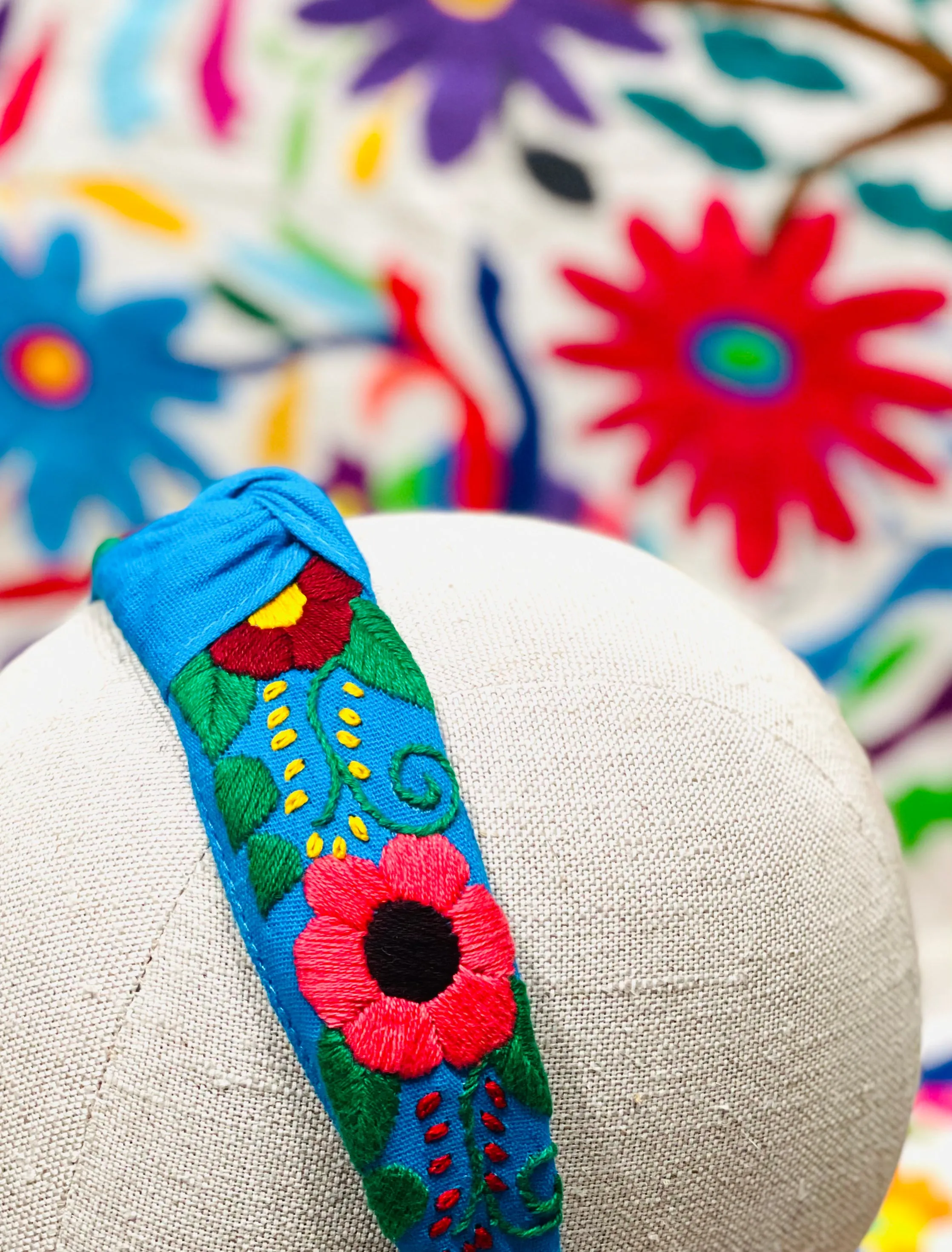 Embroidered Floral Headband -- Chiapas, Mexico