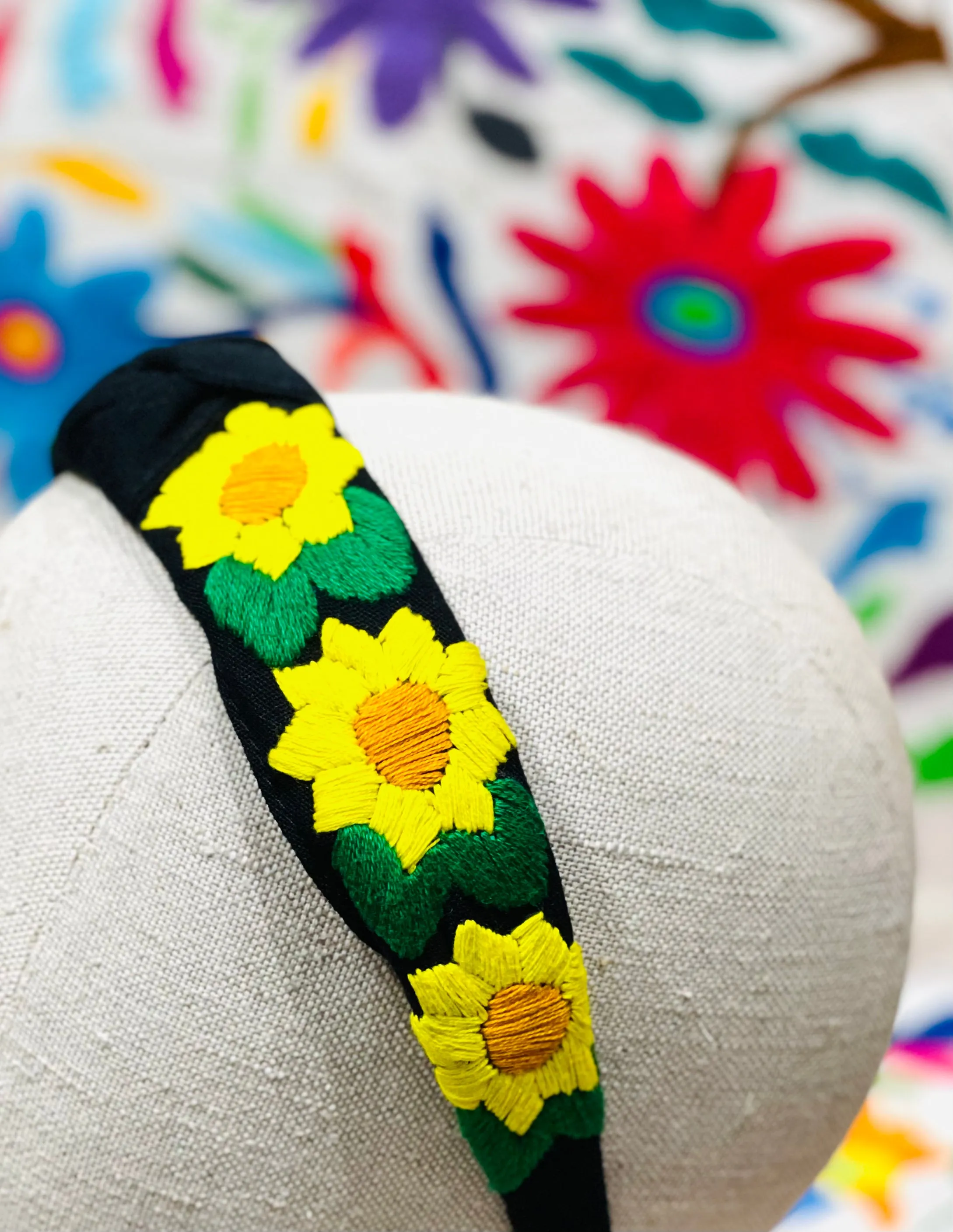 Embroidered Floral Headband -- Chiapas, Mexico