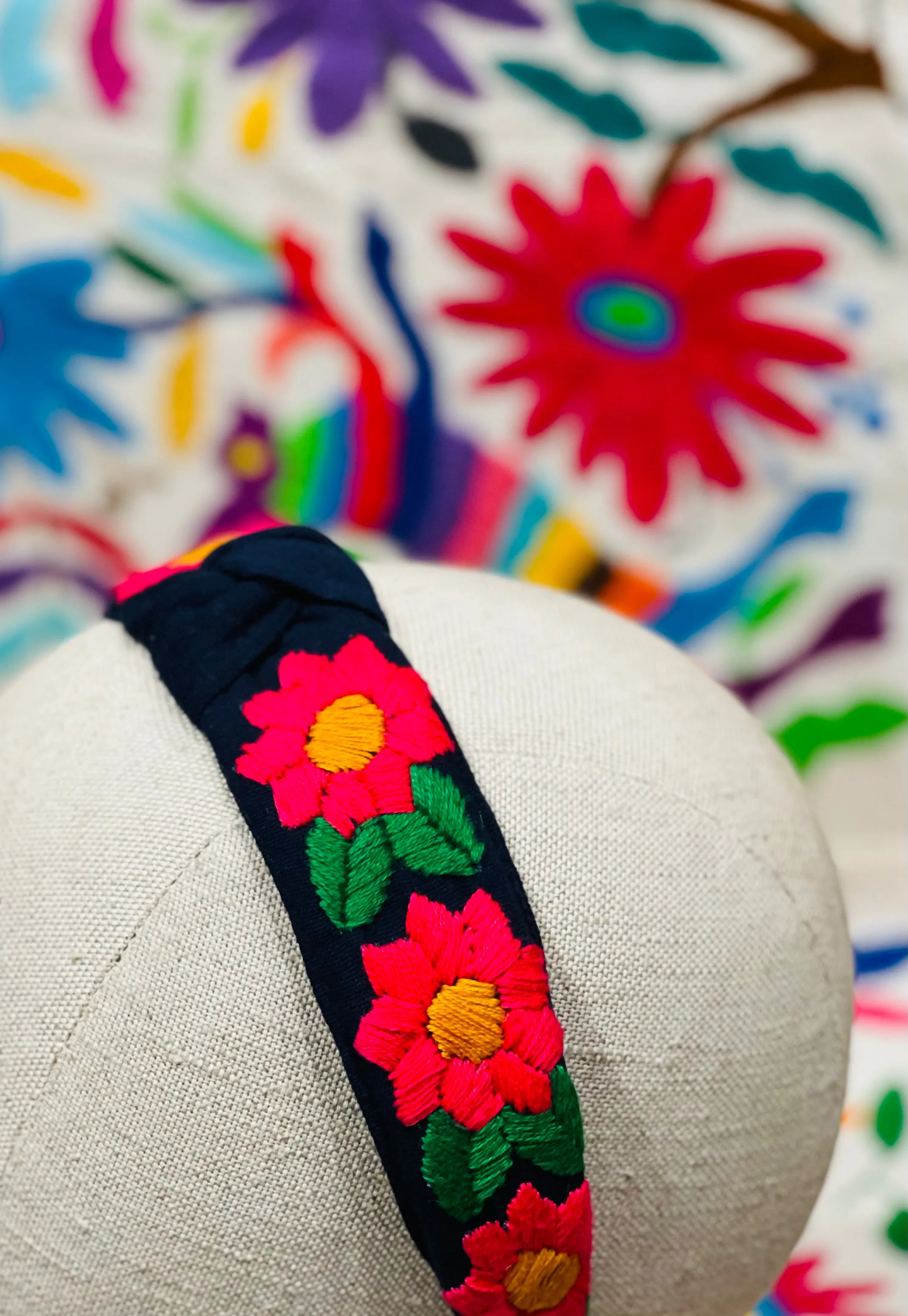 Embroidered Floral Headband -- Chiapas, Mexico