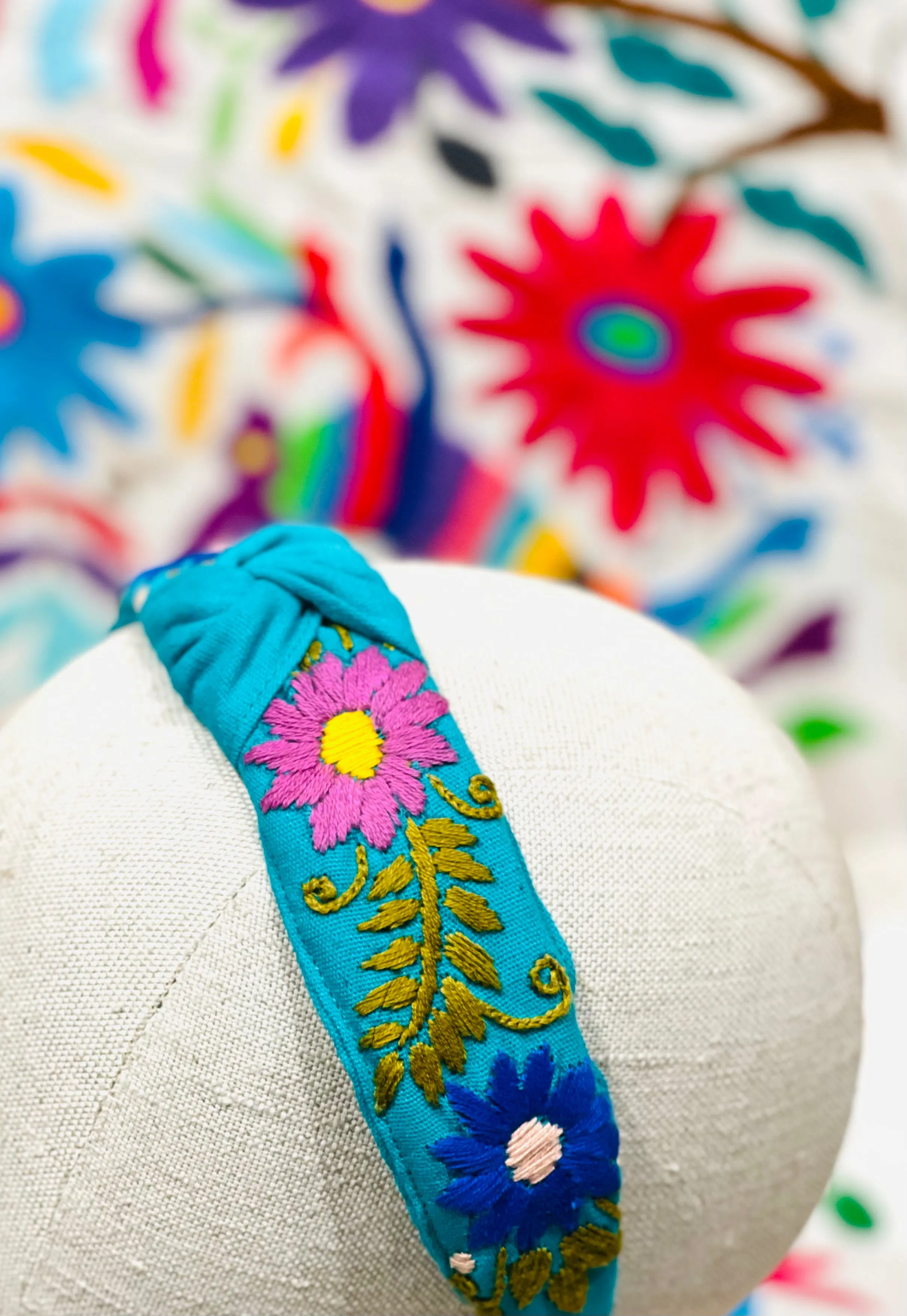 Embroidered Floral Headband -- Chiapas, Mexico