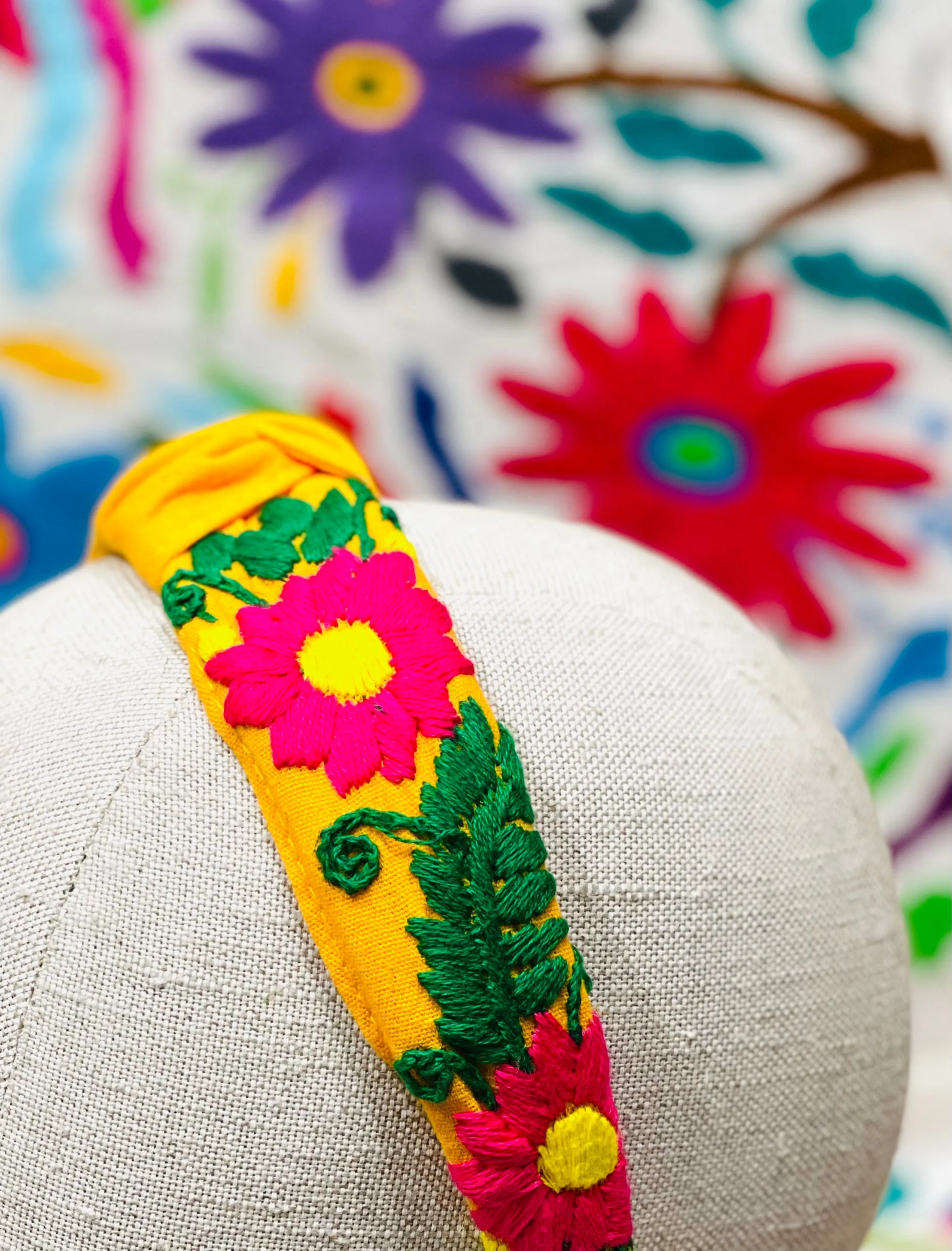 Embroidered Floral Headband -- Chiapas, Mexico
