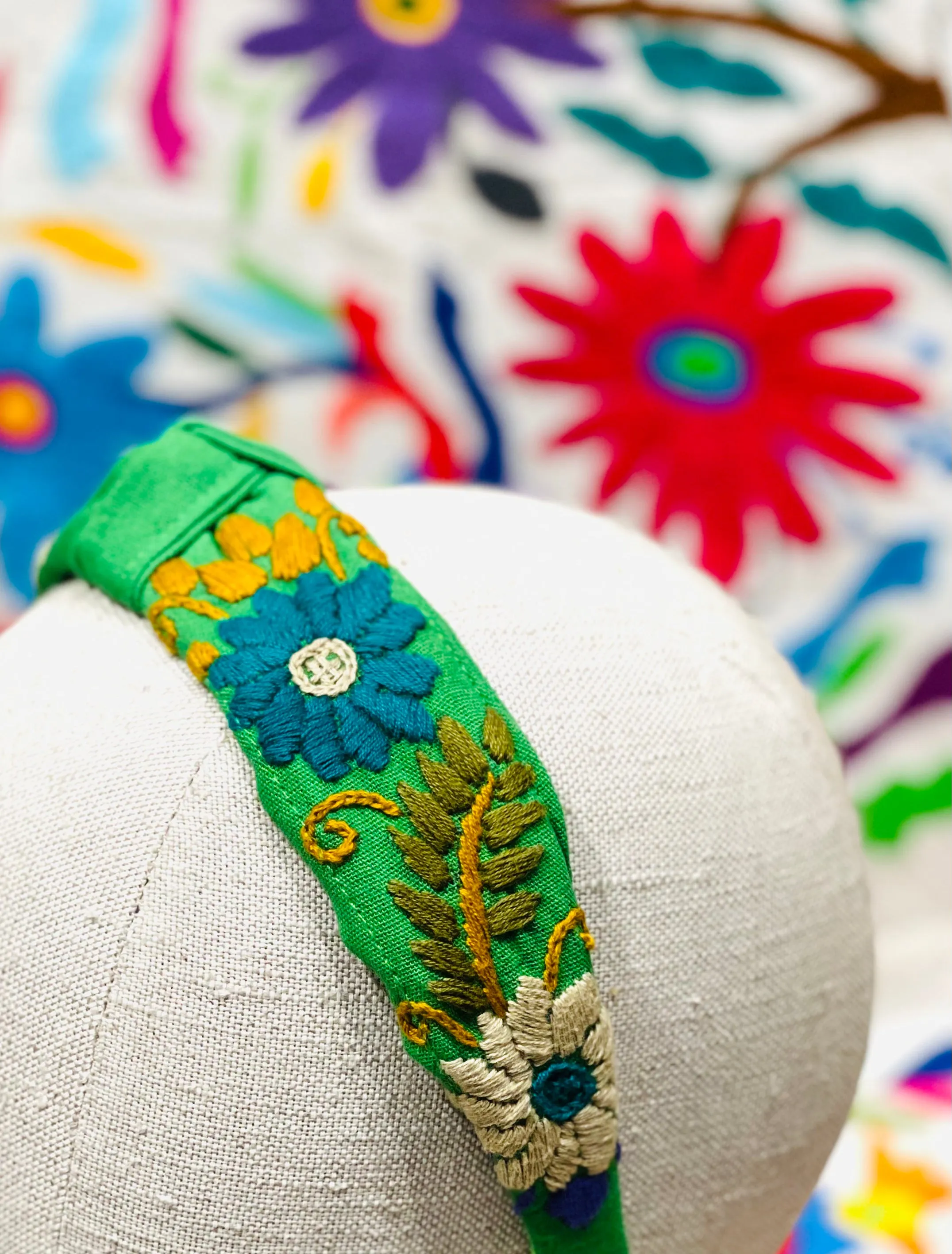 Embroidered Floral Headband -- Chiapas, Mexico