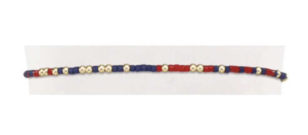 Enewton - Gameday Hope Unwritten Bracelet - Matte Navy-Bright Red