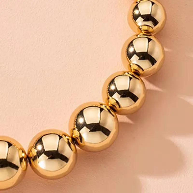 Exaggerated CCB Material Large Round Ball Beads Choker Necklace For Women
