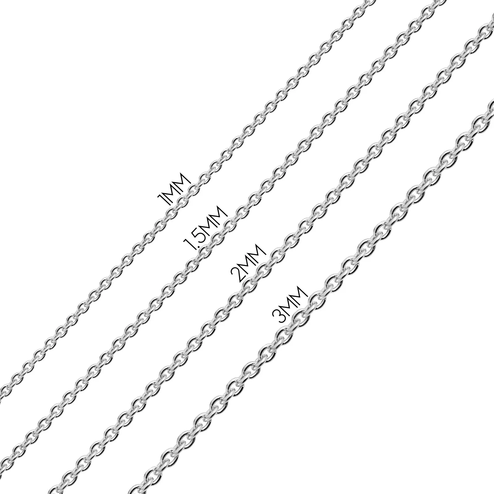 Flat Flexible 14k Gold Overlay Sterling Silver Chain Necklace Made in Italy 16-24"