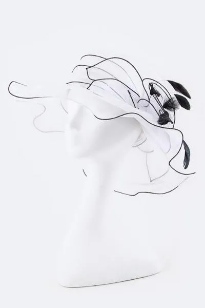 Floral Bow Organza Hat