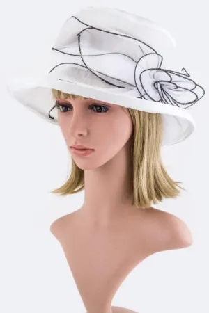 Floral Bow Organza Hat