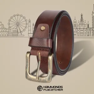 Genuine Leather Belt for Men - Waist Belt Ideal for Casual, Formal - Fits Waist 28-46 Inch