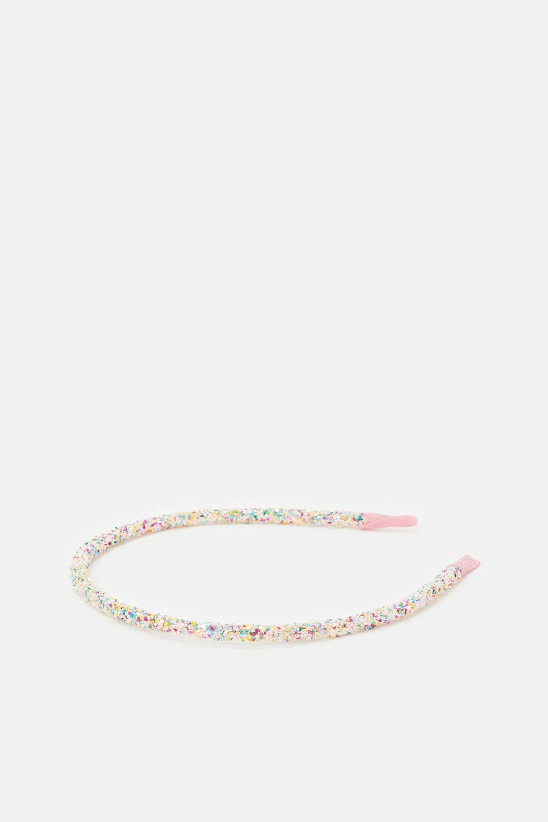 Girls Yellow And Pink Embellished Headband Set (Pack of 2)
