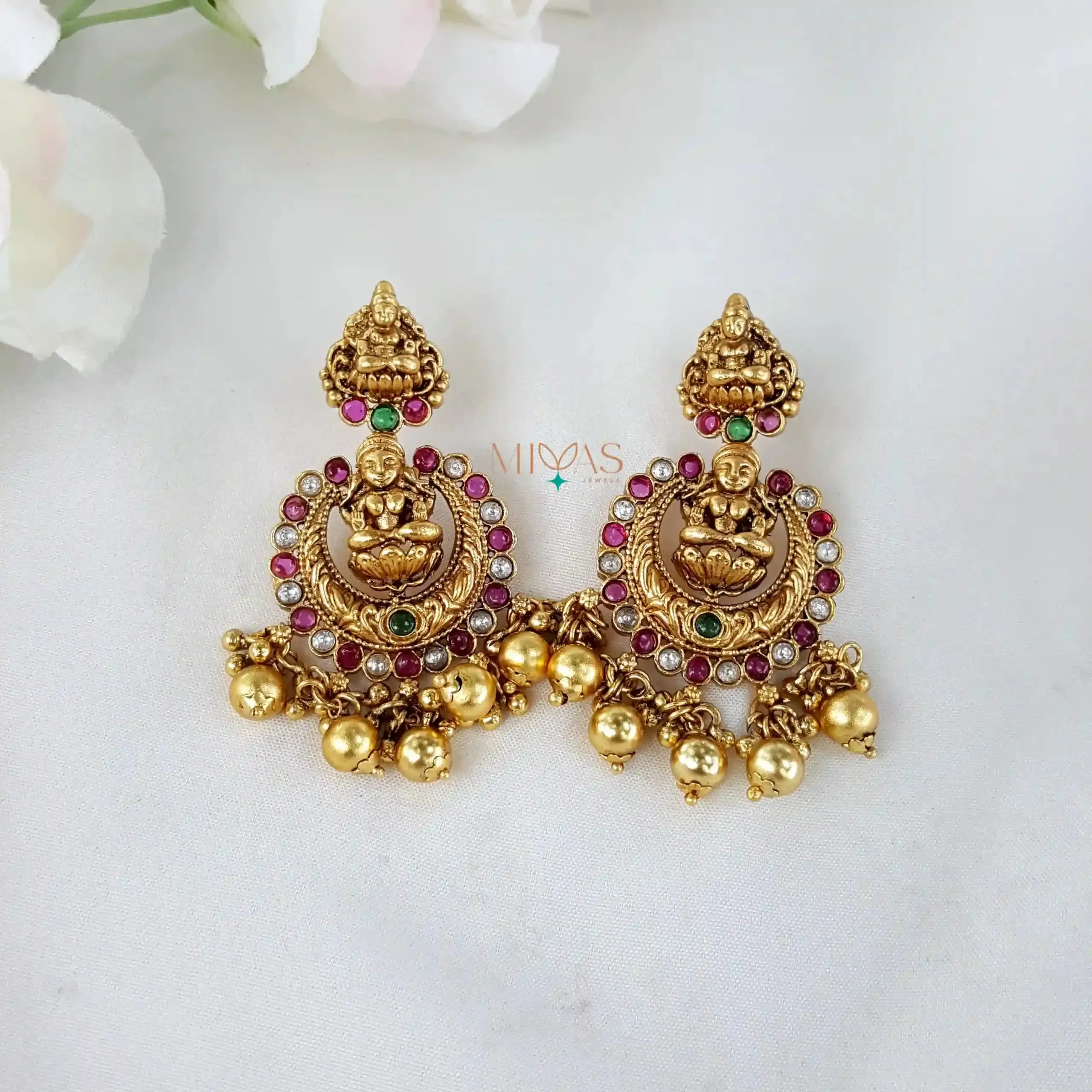 Gorgeously Crafted Lakshmi Motif Bridal High Neck Choker