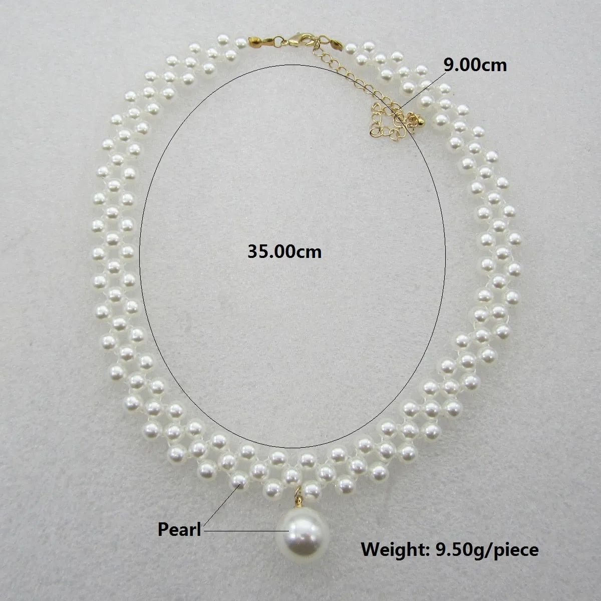 Gothic Trendy Pearl Chain Chokers Necklace For Women
