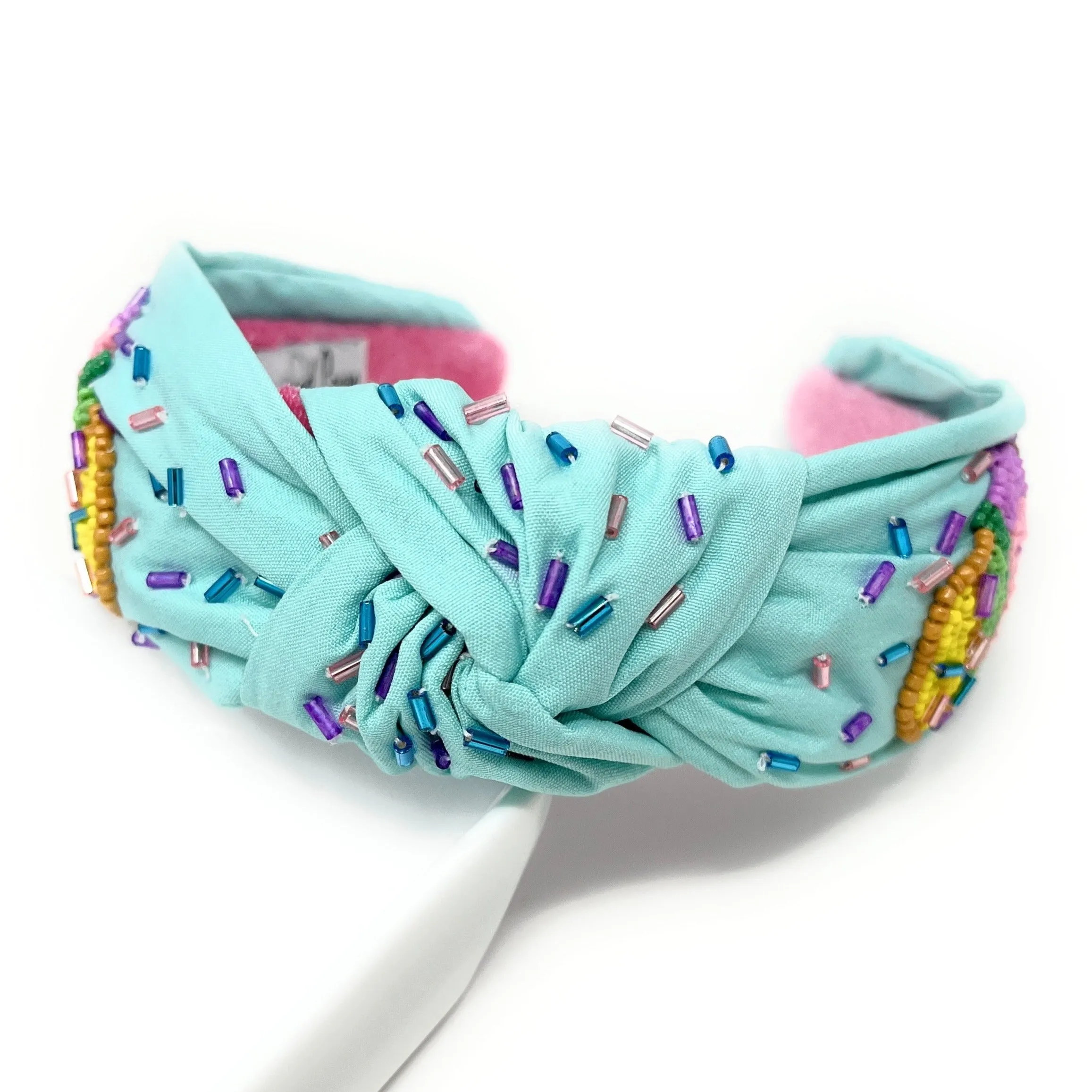 Hand Bead Ice Cream Love Knot Headband