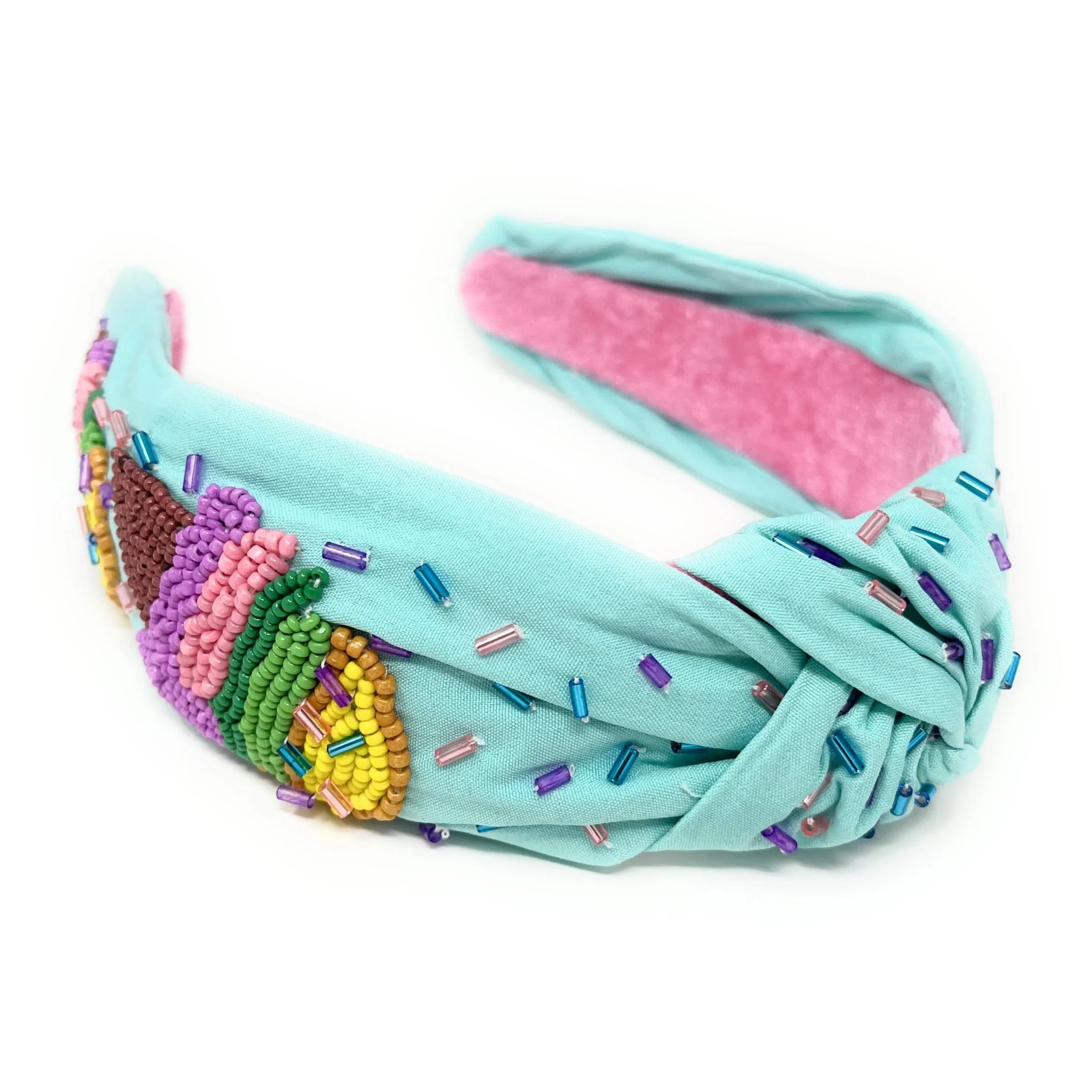 Hand Bead Ice Cream Love Knot Headband