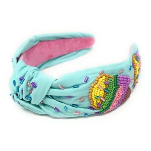 Hand Bead Ice Cream Love Knot Headband