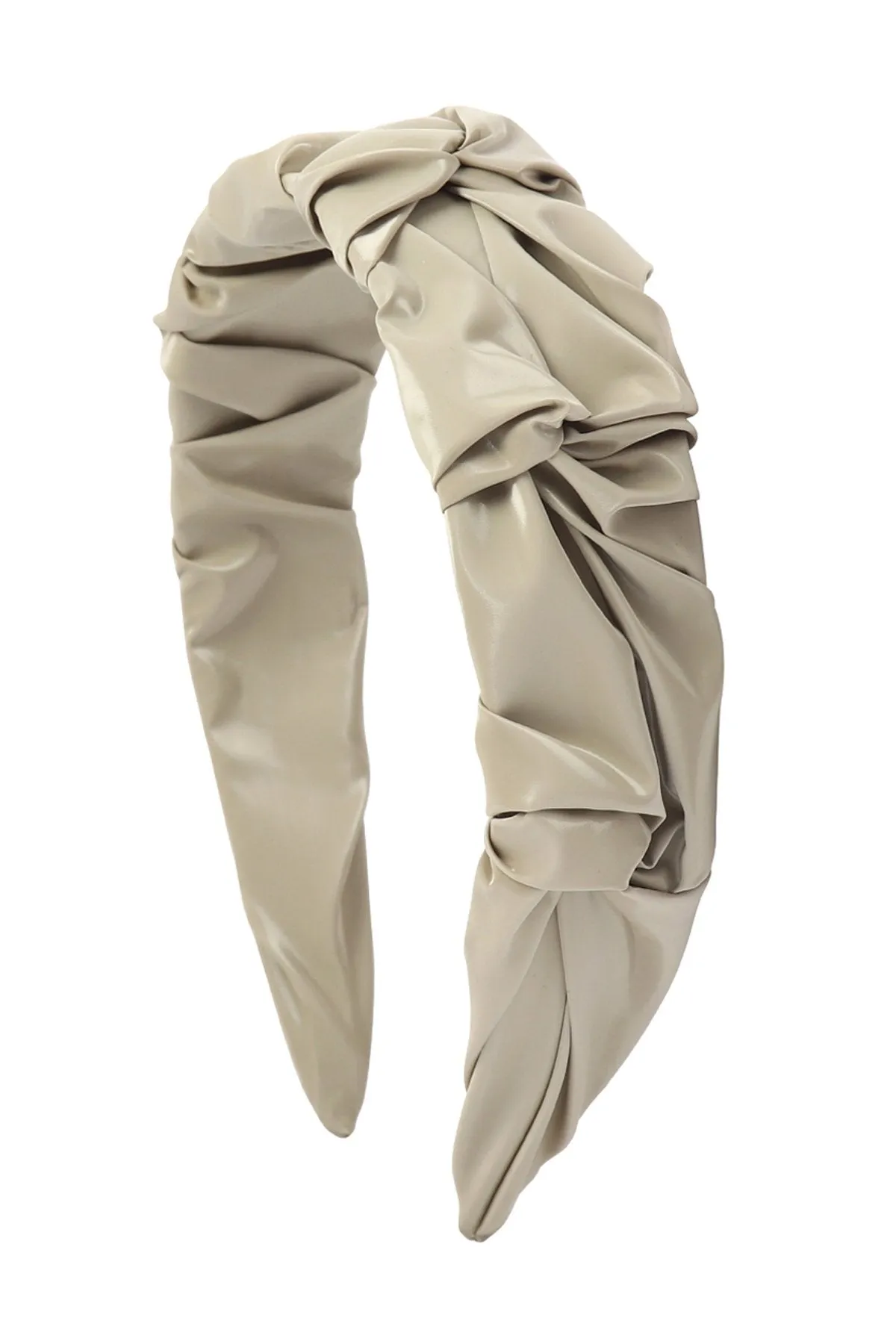 Hdh3130bg - Beige Wrinkled Fashion Head Band
