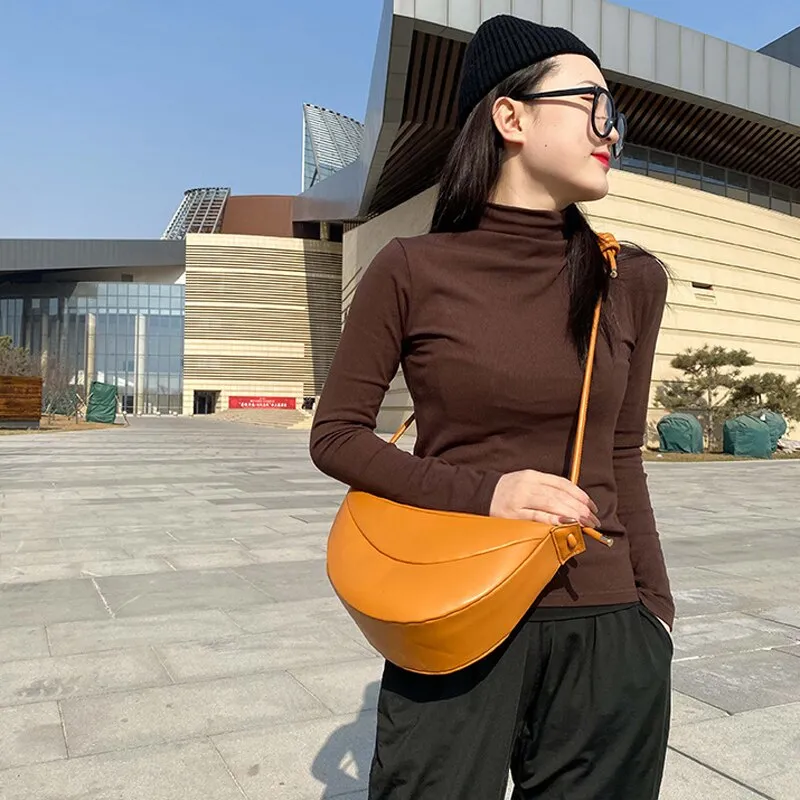 High Capacity Soft PU Leather Shoulder Bags for Women 2021 Branded Luxury White Crossbody Handbags Trending Hand Bag Purses
