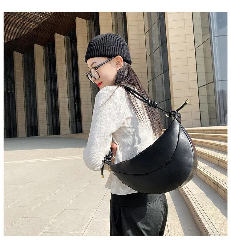 High Capacity Soft PU Leather Shoulder Bags for Women 2021 Branded Luxury White Crossbody Handbags Trending Hand Bag Purses