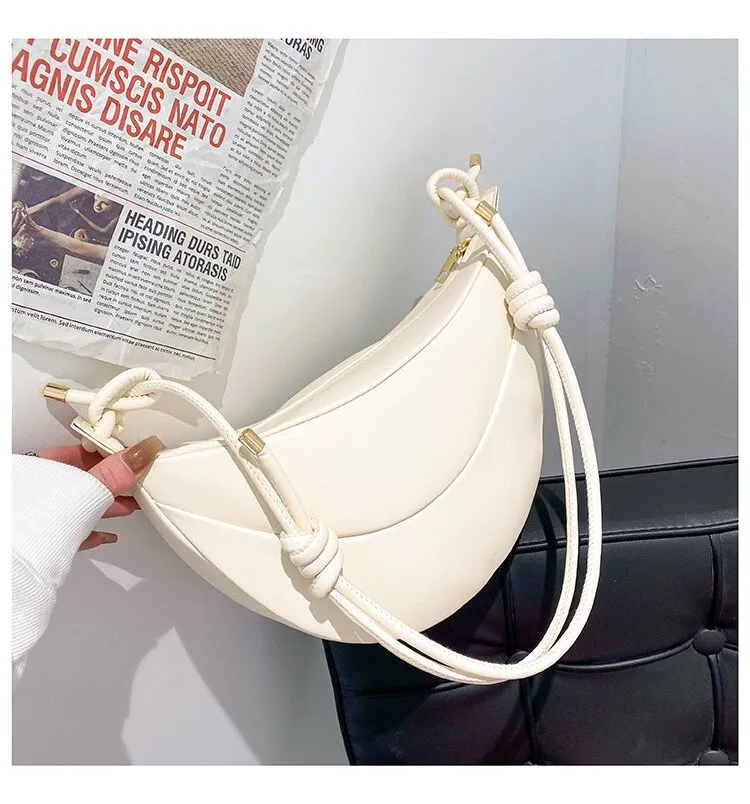 High Capacity Soft PU Leather Shoulder Bags for Women 2021 Branded Luxury White Crossbody Handbags Trending Hand Bag Purses